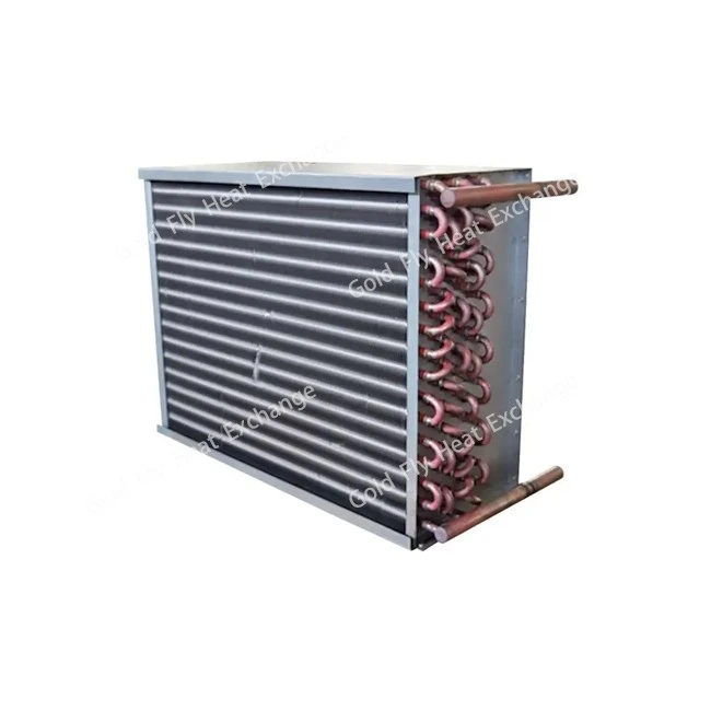 Commercial Display Freezer Copper Tube Finned Condenser factory